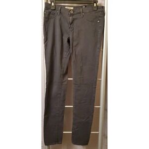 AG Adriano Goldschmied "The Legging" Ankle Jean 28 Super‎ Skinny Gray Distressed